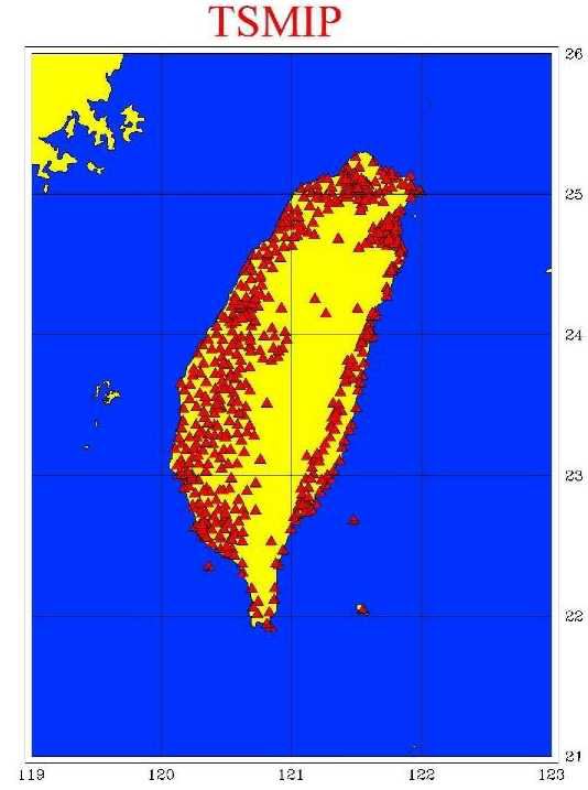 図2:TSMIPによる観測点の配置